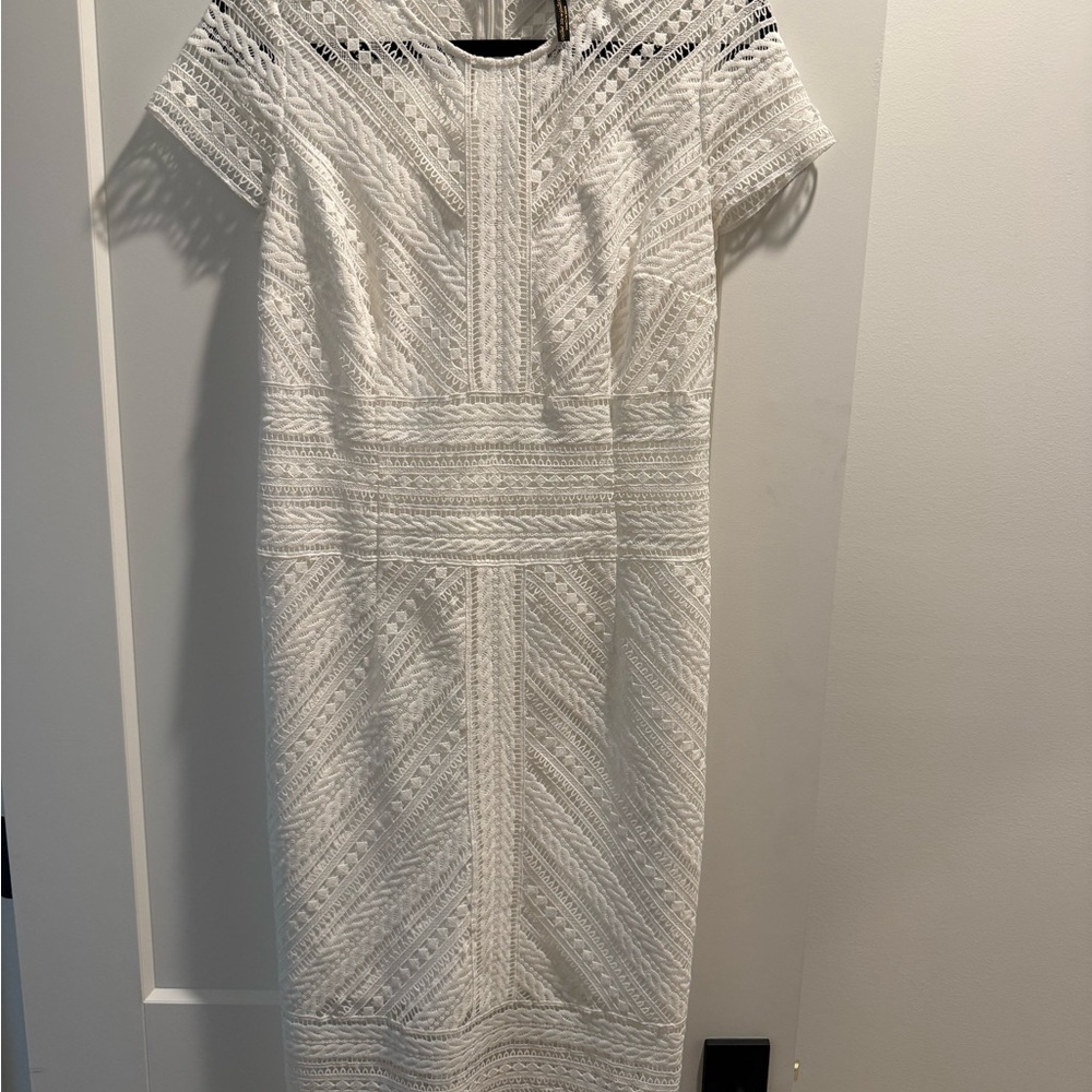 Laundry By Shelli Segal White Lace Midi Dress